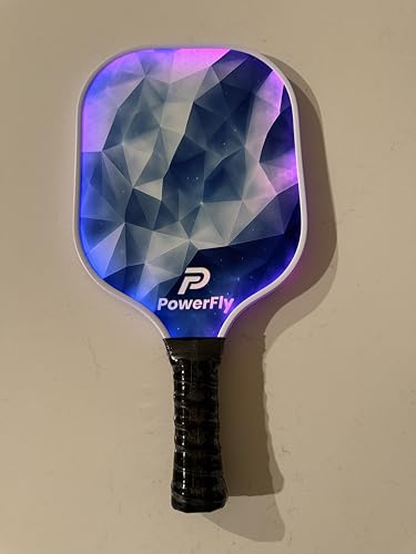 PowerFly LED fiberglass pickleball paddle - Blue