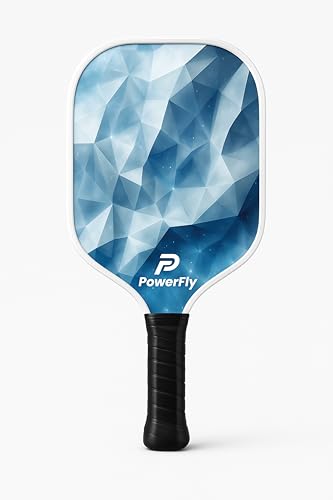 PowerFly LED fiberglass pickleball paddle - Blue