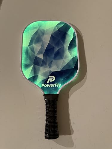 PowerFly LED fiberglass pickleball paddle - Blue