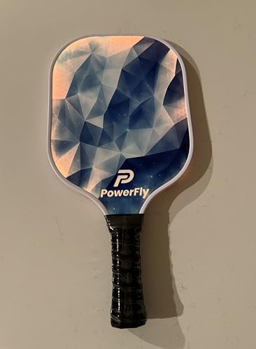 PowerFly LED fiberglass pickleball paddle - Blue